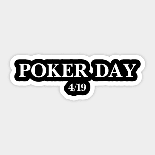 Poker Day Sticker